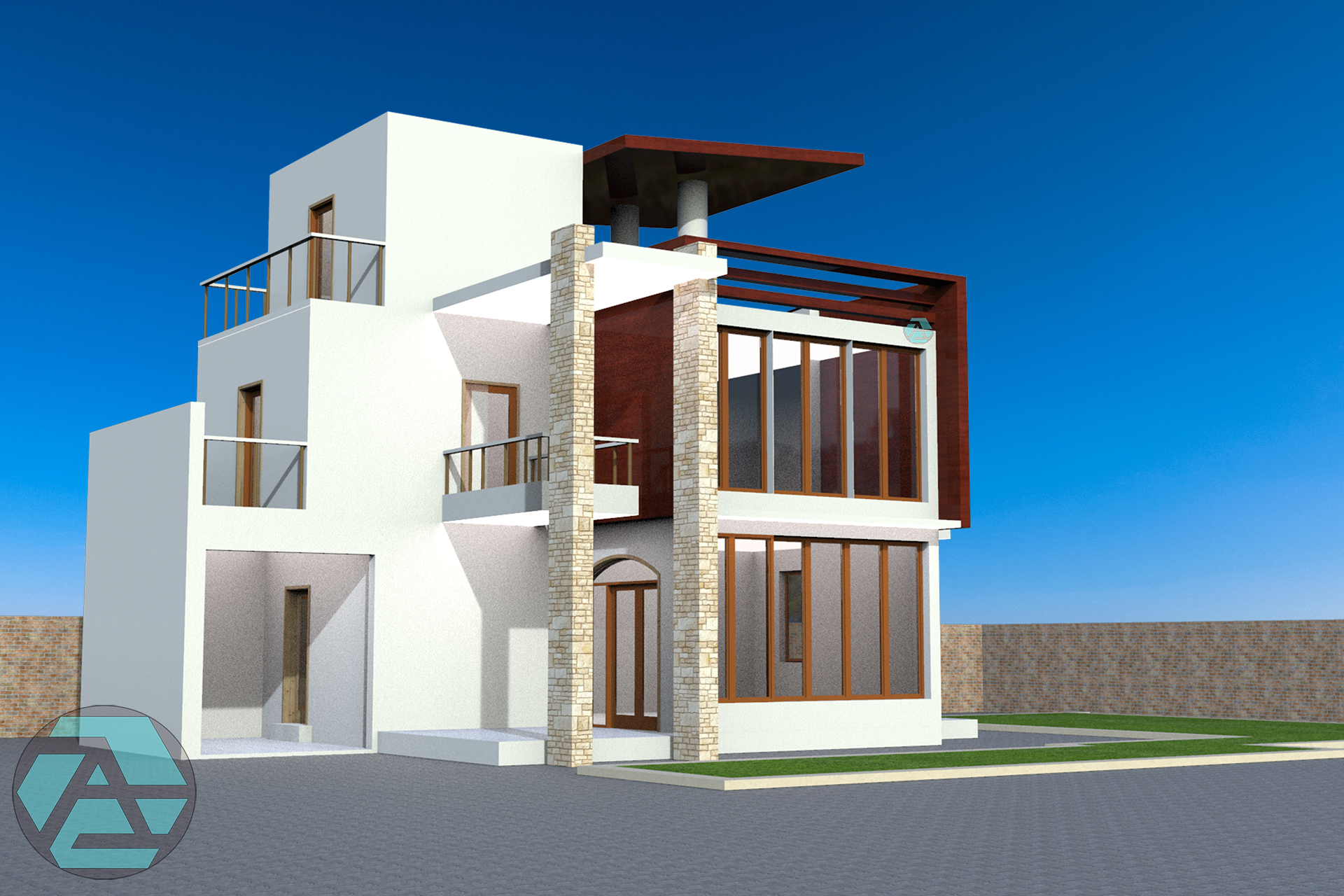 3D house exterior concept
